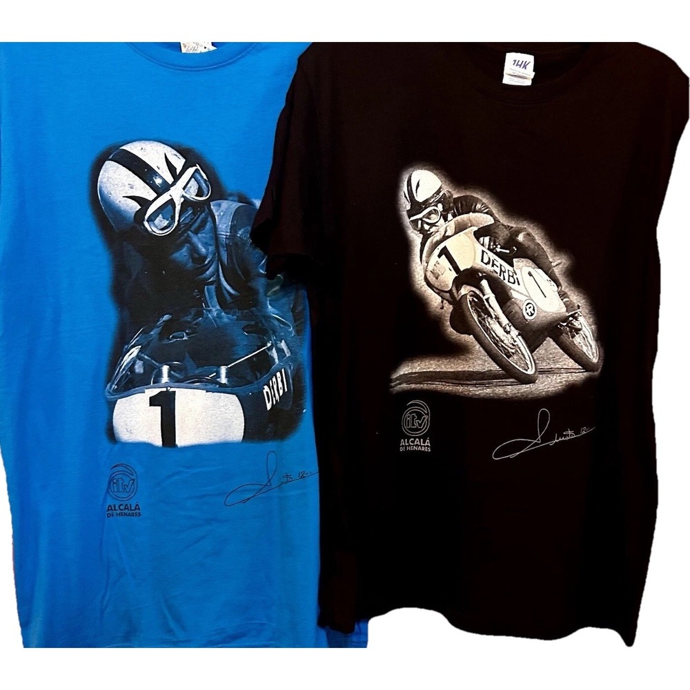 RARE Angel Nieto 12+1 Tshirt Lot Of 2 Black Size M Turquoise Size L